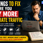 5 things to fix before you buy more affiliate traffic, including audience, buyer intent, offer fit, message alignment, and tracking